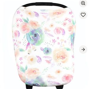 Copper pearl Multi use cover for car seat. Bloom floral print.